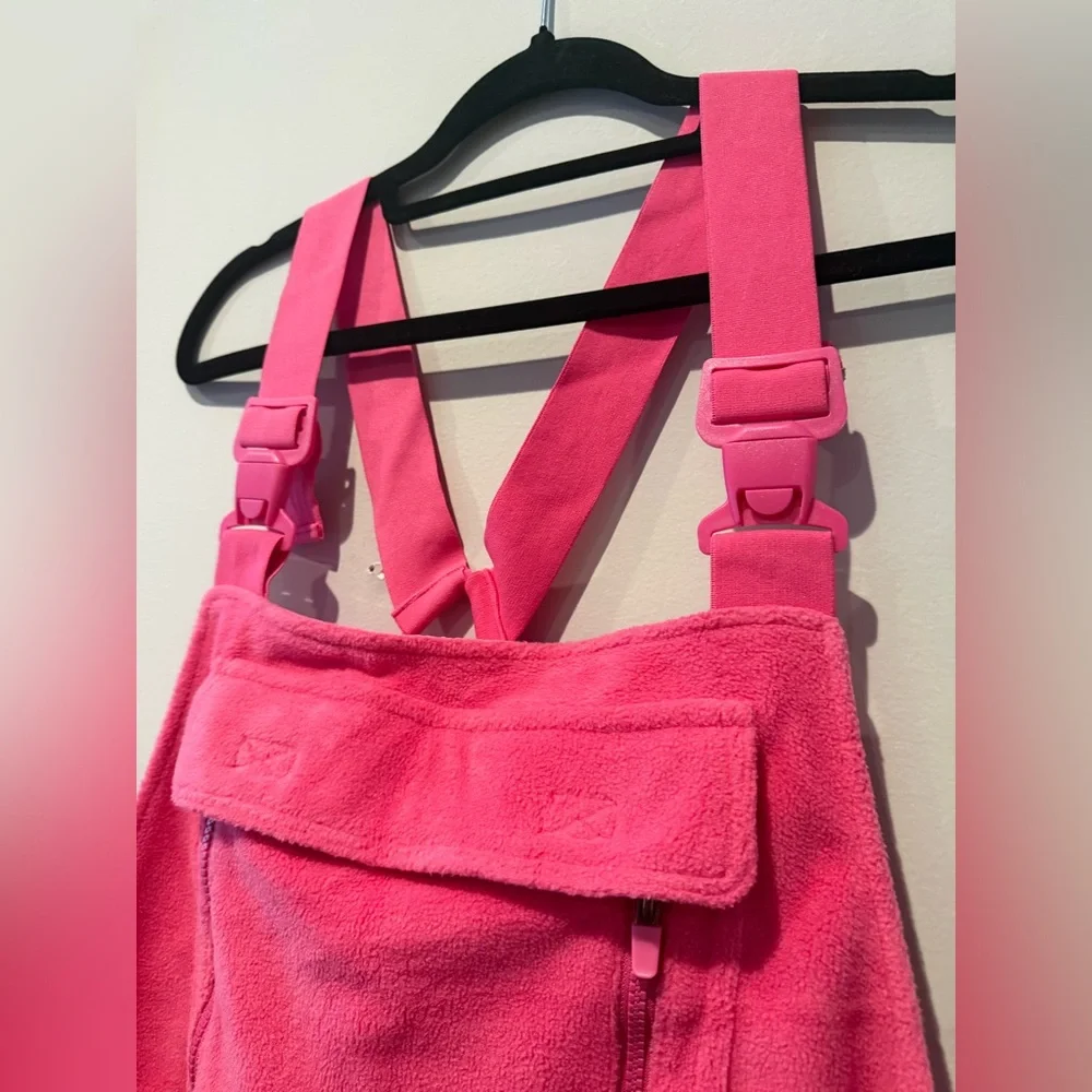 Zaful Bright Pink Sherpa Overalls for Women - Picture 6 of 9